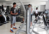 EMCC students work out in the Wellness Center on the Scooba campus.