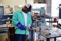 DeKalb resident Dustin Davis of DeKalb is enrolled on East Mississippi Community College’s Scooba campus in one of the college’s welding programs. Registration is under way for two new night welding courses at the Scooba campus.