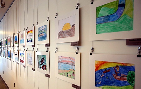 Artwork by area elementary school students is on display at East Mississippi Community College’s Golden Triangle campus and a reception that is open to the public will be held for the artists March 21.