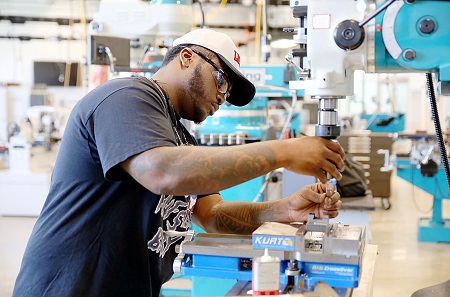 Curtis Williams is enrolled in the Precision Manufacturing and Machining Technology program at East Mississippi Community College’s Communiversity. Williams said he always knew he would go into a career technical program.