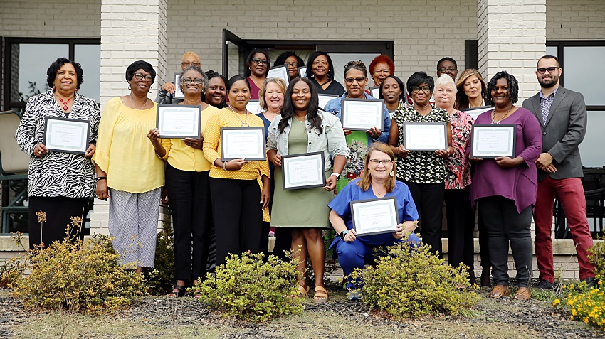 Representatives from  child care centers and Head Start centers in Clay, Kemper, Lowndes, Noxubee, Oktibbeha and Webster counties attended a training session at East Mississippi Community College’s Lion Hills Center that was hosted by the Early Childhood Academy, which has launched a pilot program to help the facilities prepare children for entry into the public school system.