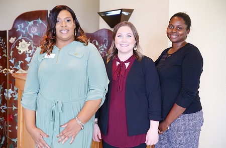 From left, Carolyn Harris, Michelle Cleveland and Jennifer Bell, who work at the Early Childhood Academy on East Mississippi Community College’s Golden Triangle campus, are working with area child care and Head Start center operators to improve the quality of services offered at the facilities.