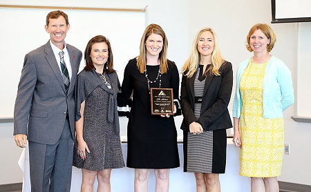 East Mississippi Community College Director of Marketing and Recruiting Julia Morrison, at center, was among the graduates of the Golden Triangle Leadership Program. A graduation ceremony was held June 5 at the college’s Communiversity.