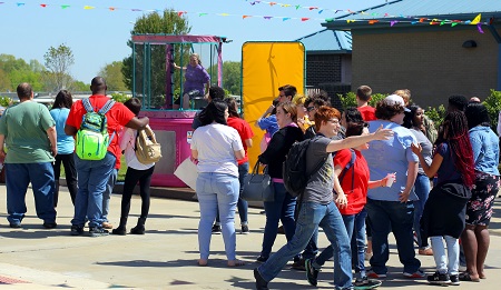 Students enjoy the activities during last year’s Pine Grove Arts Festival on the Golden Triangle campus, which takes place April 11. Festival activities are planned for the Scooba campus April 9-12.