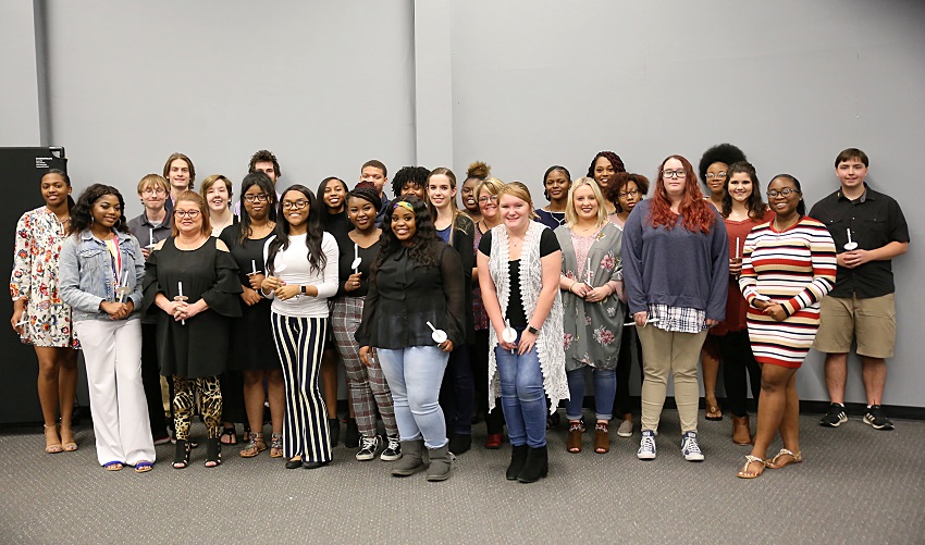 The Beta Iota Zeta Chapter of the Phi Theta Kappa Honor Society on East Mississippi Community College’s Golden Triangle campus inducted new members Thursday, Oct. 24, in a ceremony in the Lyceum Auditorium.