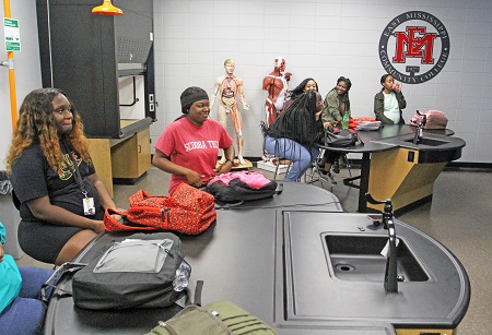 The remodeled science lab in Oktibbeha Hall Math & Science Building on the Scooba campus includes new combination desks and lab sinks and is equipped with the latest technology. 