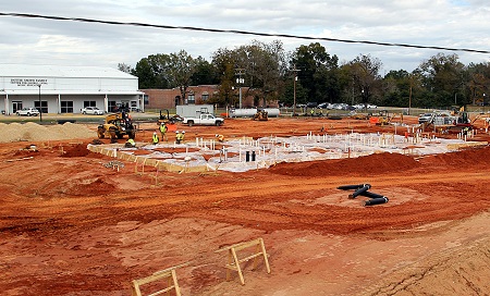 Site work has begun on a new $11.5-million men’s residence hall that will be located on the site of the old football field on EMCC’s Scooba campus.