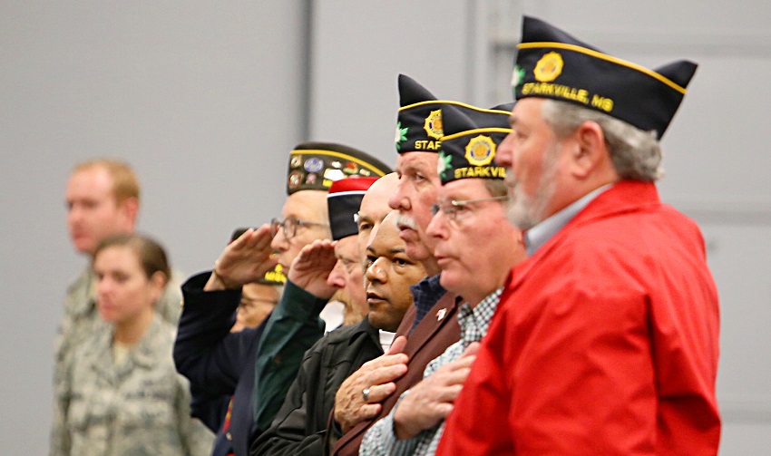 These veterans were among the attendees of last year’s “Proud to be an American” event on East Mississippi Community College’s Golden Triangle campus. Ceremonies to pay tribute to veterans will take place on the Scooba and Golden Triangle campuses this year.