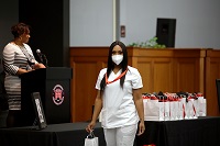 Forty-three graduates of East Mississippi Community College’s Associate Degree Nursing and Surgical Technology programs participated in a pinning ceremony the morning of Tuesday, Nov. 24, in the Lyceum Auditorium on the college’s Golden Triangle campus.