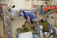 Last fall, welding Technology students on East Mississippi Community College’s Golden Triangle campus helped restore a reproduction cannon carriage likely built in 1901 that is on display at Mississippi State University’s Ulysses S. Grant Presidential Library.