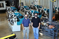 Students enrolled in the Precision Manufacturing & Machining program at The Communiversity are taught on the latest industrial equipment in use today. Instructors Ronnie Guy, at left, and James Pugh are pictured here in the program’s lab.