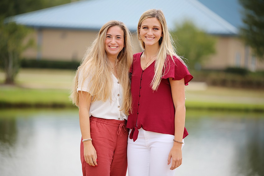 East Mississippi Community College students Georgia Brown, at left and Cali Steverson are both first-generation students on the college’s Golden Triangle campus.