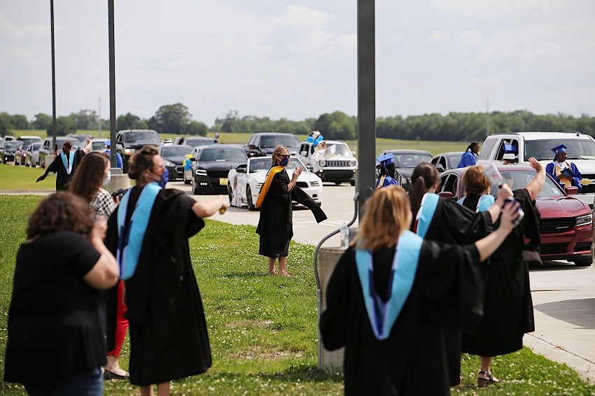 The Golden Triangle Early College High School on East Mississippi Community College’s Golden Triangle campus conducted a drive-through commencement ceremony May 16.