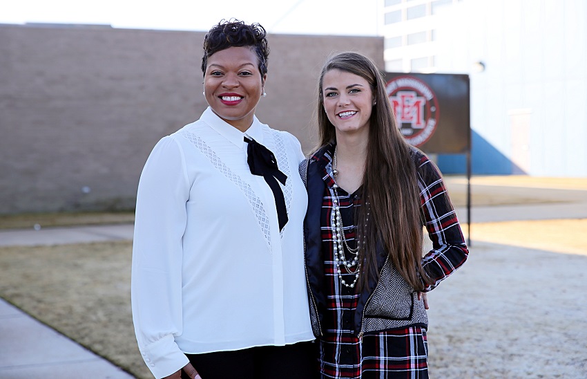 East Mississippi Community College Associate Degree Nursing instructor Eljenette West, at left, and student Amber Chancellor are the college’s 2020 Higher Education Appreciation Day, Working for Academic Excellence award recipients.