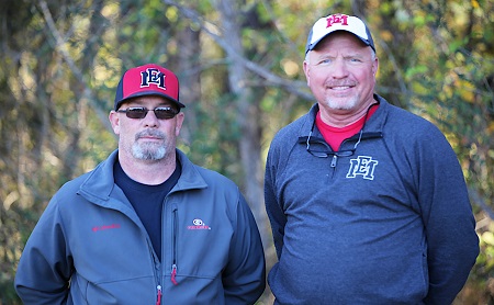 Instructors for East Mississippi Community College’s Utility Lineworker Technology program are, from left, Kevin Rushing and Chuck Cotton. Rushing teaches the commercial driver’s license portion of the course, while Cotton is the instructor for the line worker component. 