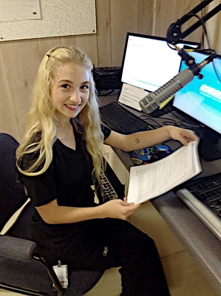 East Mississippi Community College student Madison Nicole Davis of Starkville is among students, faculty and staff who help out at the college’s radio station, WGTC 92.7 FM.