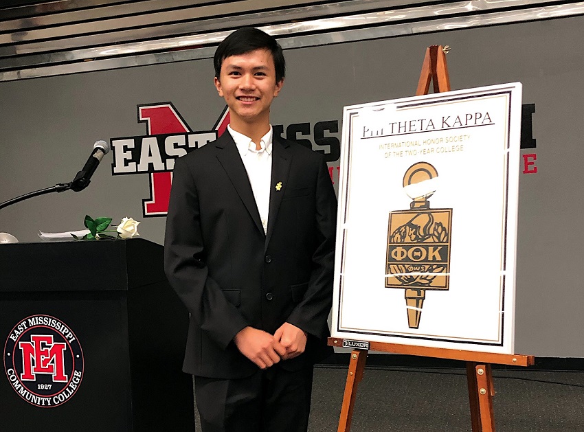East Mississippi Community College sophomore Quyen “Peter” Tran has been awarded a Tennessee Valley Authority STEM scholarship offered through a partnership with Phi Theta Kappa Honor Society.