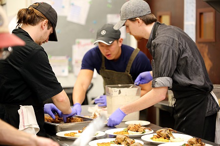 Students in East Mississippi Community College’s Culinary Arts and Baking and Pastry Arts programs helped cook the wild game cuisine featured at the 17th Annual Billy Joe Cross Wild Game Dinner & Auction.