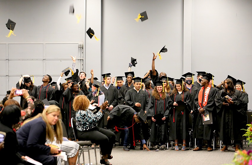 About 35 students enrolled in East Mississippi Community College’s Adult Education Launch Pad received their high school equivalency diplomas Wednesday, June 9, during a ceremony in the Lyceum Auditorium on the college’s Golden Triangle campus. 