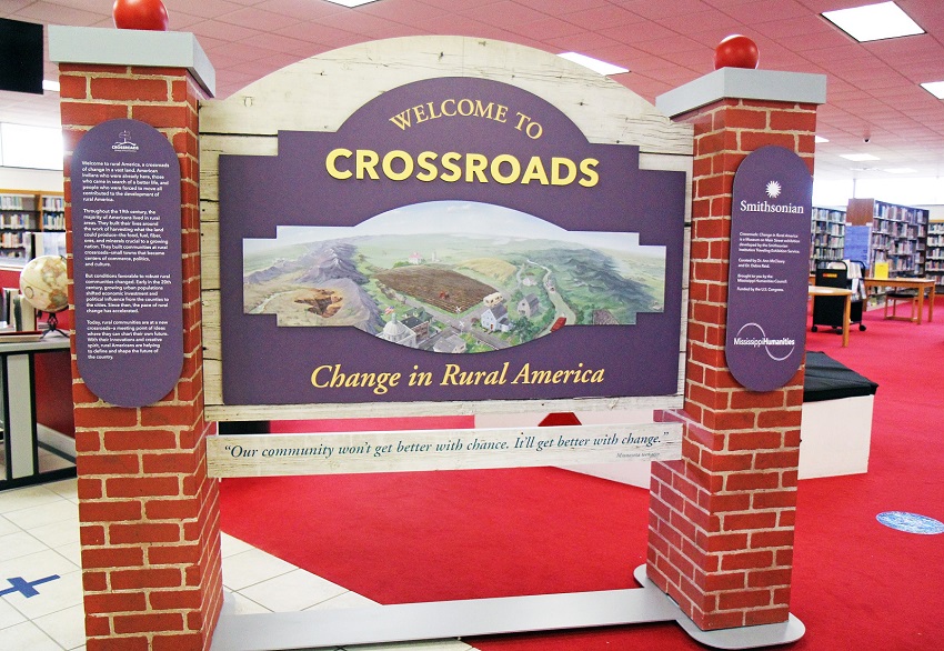 The Smithsonian Institution’s Museum on Main Street traveling exhibition titled “Crossroads: Change in Rural America” is open to the public at no charge in the Tubb-May Library on East Mississippi Community College’s Scooba campus.