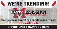While overall fall enrollment numbers compared to the same time last year are down by more than 5 percent at public colleges statewide, East Mississippi Community College saw an increase in enrollment this year.