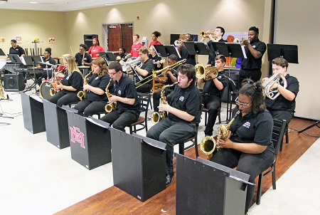 The East Mississippi Community College Jazz Ensemble performs in the F.R. Young Student Union in this file photo from the 2019 Pine Grove Arts Festival. The festival returns April 13-21 this year with activities on EMCC’s Scooba and Golden Triangle campuses.