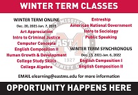 East Mississippi Community College will be offering short-term classes during the 2022 Winter Term for students who want to pick up additional credits.  