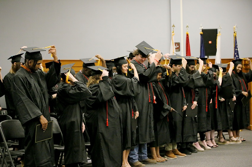 Thirty-seven students enrolled in East Mississippi Community College’s Adult Education Launch Pad recently earned their high school equivalency diplomas, with 23 participating in a graduation ceremony that took place Dec. 8 in the Lyceum Auditorium on the college’s Golden Triangle campus.