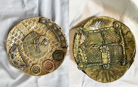 These two decorative ceramic bowls by East Mississippi Community College art instructor Lisa Spinks will be on display during MS Clay Works 2022.