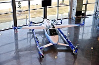 Aurora Flight Sciences’ passenger air vehicle (PAV) prototype is on display in The Communiversity at East Mississippi Community College for students visiting the facility to view.