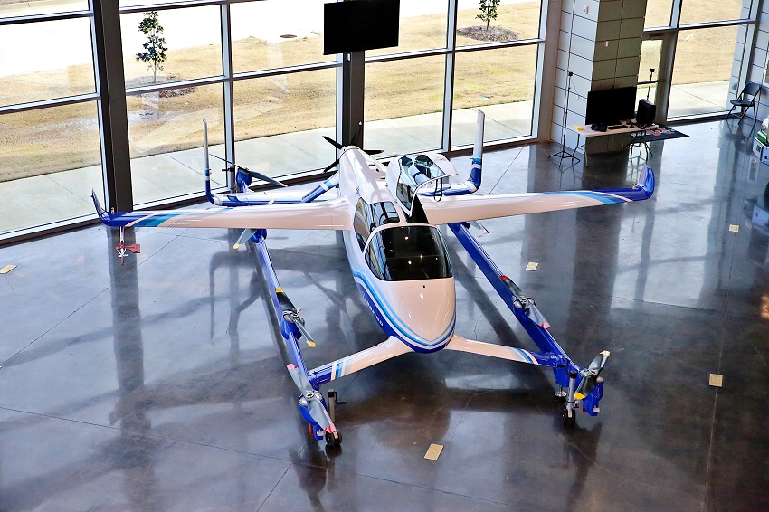 Aurora Flight Sciences’ new display at The Communiversity showcases future air mobility and continues a long history of cooperation between Aurora Flight Sciences and East Mississippi Community College.