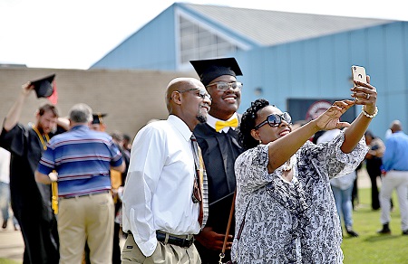 Two graduation ceremonies were held May 6 for students on East Mississippi Community College’s Golden Triangle campus, with a morning ceremony for students in academic programs and an afternoon ceremony for those in career technical programs.