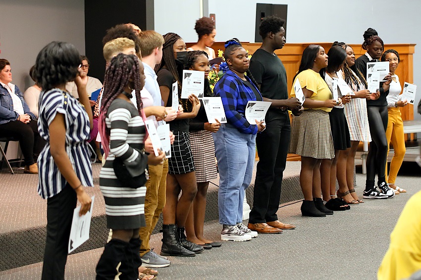 Golden Triangle Early College High School students were inducted into three honor societies Nov. 4 during a ceremony that took place in the Lyceum Auditorium on East Mississippi Community College’s Golden Triangle campus.