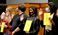 Golden Triangle Early College High School students were inducted into three honor societies Friday, Feb. 25, during a ceremony that took place in the Lyceum Auditorium on East Mississippi Community College’s Golden Triangle campus.