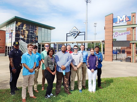 Students enrolled in the Business and Marketing Management Technology program on East Mississippi Community College’s Scooba campus visited the Mississippi Braves stadium last fall to learn about sports marketing.