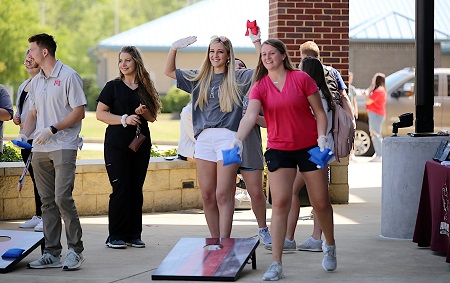 The annual Pine Grove Arts Festival on East Mississippi Community College’s Golden Triangle campus features games and activities for students.