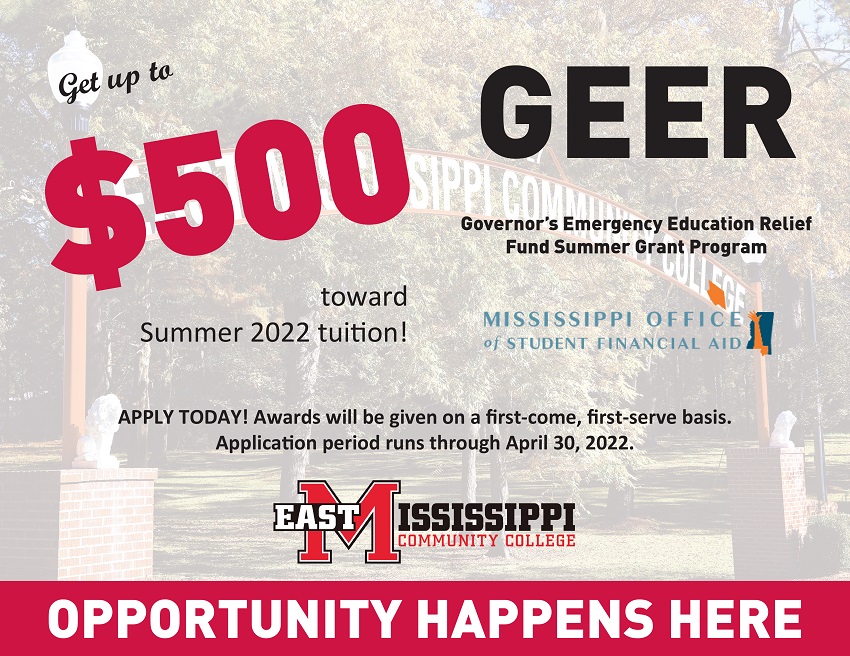 Mississippi community college students could be eligible for a supplemental grant of up to $500 for the summer 2022 term offered through the office of the Mississippi Student Financial Aid.