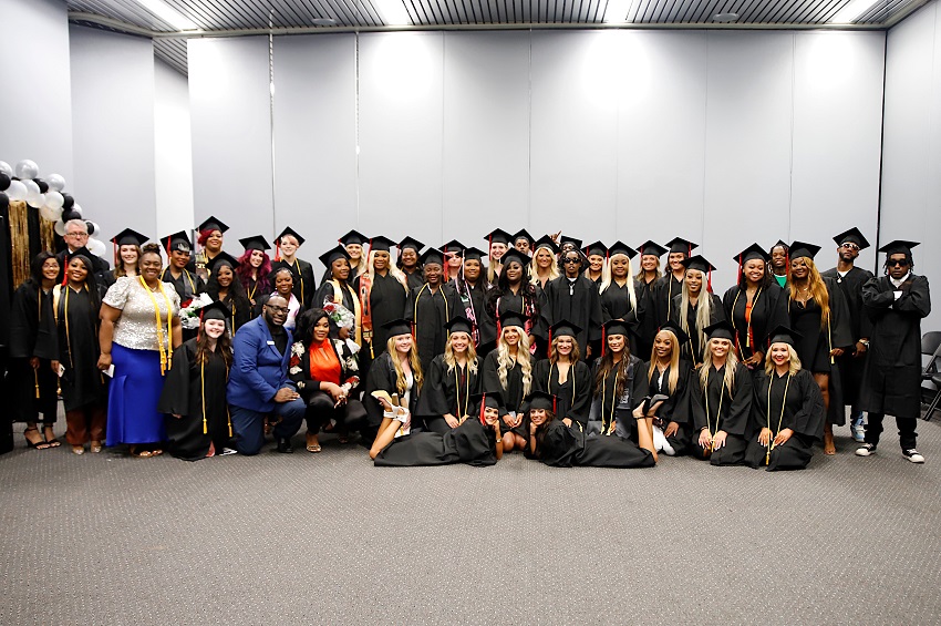 Class of 2023 students in the Cosmetology and Barbering programs on East Mississippi Community College’s Golden Triangle campus graduated in a July 13 ceremony on the college’s Golden Triangle campus. 