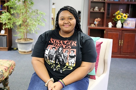 Students at the Golden Triangle Early College High School like Tiniya Townsend take classes at both the high school and at East Mississippi Community College.
