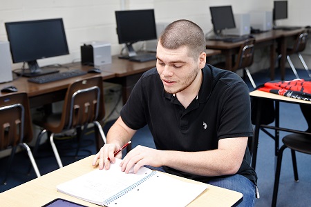 Caledonia resident Julian Thompson wants to join the U.S. Space Force but needed to earn his high school equivalency diploma before he could apply. With help from East Mississippi Community College’s Adult Education Launch Pad, he was able graduate with a high school diploma last December.