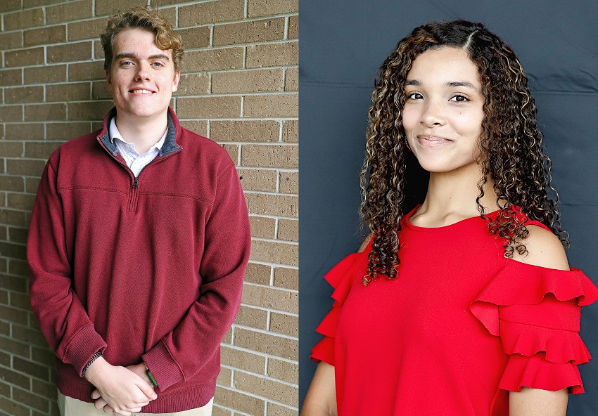 East Mississippi Community College students Toby Biddles, at left, and Madelynne Goodson have been named 2024 Coca-Cola Academic Team Silver Scholars.
