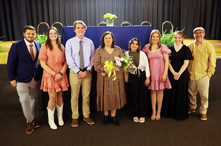 More than 80 EMCC students have been invited to join the Eta Upsilon chapter of Phi Theta Kappa on EMCC’s Scooba campus this Spring, and 32 participated in a joint induction ceremony for the national honor society Wednesday night in the Stennis Hall auditorium.