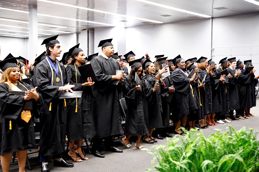 East Mississippi Community College Class of 2024 graduates participate here in one of two graduation ceremonies that took place May 10 on the college’s Golden Triangle campus. A commencement ceremony for students on EMCC’s Scooba campus took place May 11. 