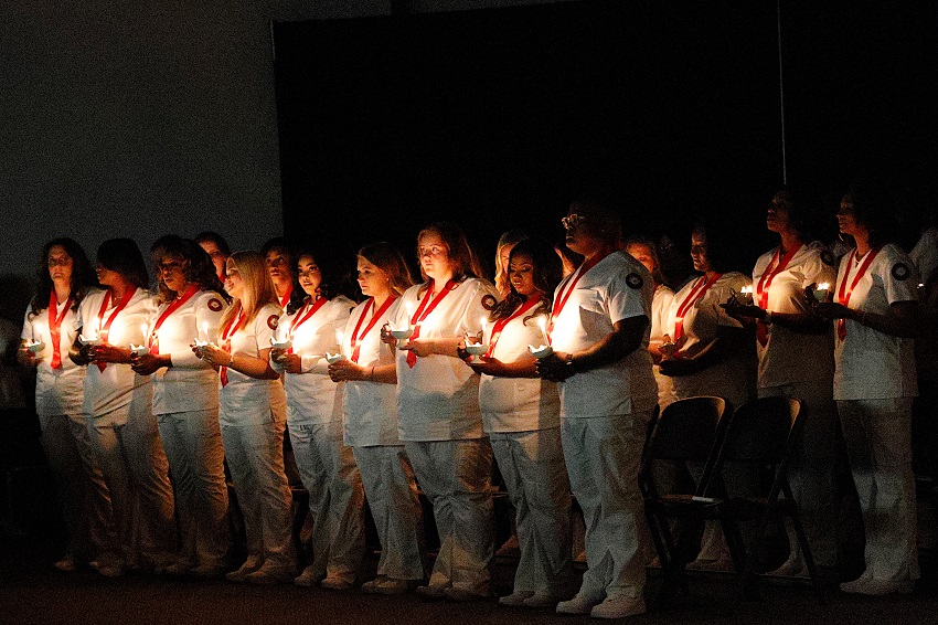 East Mississippi Community College conducted a pinning ceremony Dec. 11 for graduates of the Associate Degree Nursing program on the college’s Golden Triangle campus. East Mississippi Community College conducted a pinning ceremony Dec. 11 for graduates of the Associate Degree Nursing program on the college’s Golden Triangle campus.