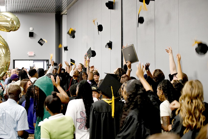 The Adult Education Launch Pad on East Mississippi Community College’s Golden Triangle campus conducted a graduation ceremony on May 22 for students who had earned their high school equivalency diplomas.