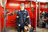 East Mississippi Community College student Jackson Wallace divides his days between work at Aluminum Dynamics as a millwright apprentice and class time at The Communiversity where he is enrolled in Mechatronics Technology. 