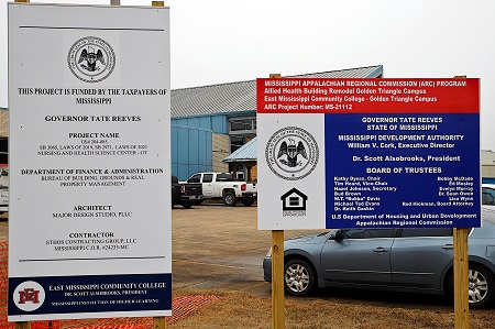 The state of Mississippi, AccelerateMS and the Appalachian Regional Commission are helping fund renovations to convert a former workforce building into space for the Nursing and Health Science Center.