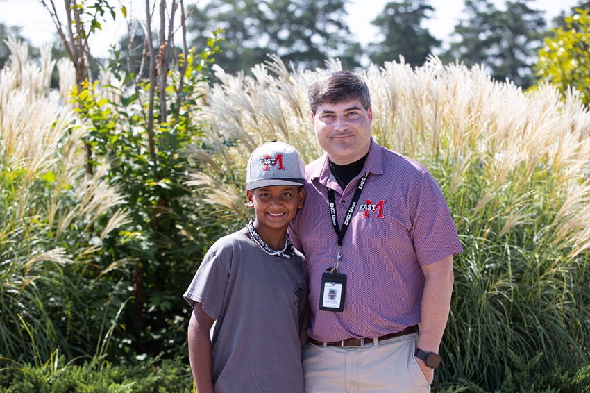 Andrew Nichols, at right, is a computer networking technology instructor on East Mississippi Community College’s Scooba campus.